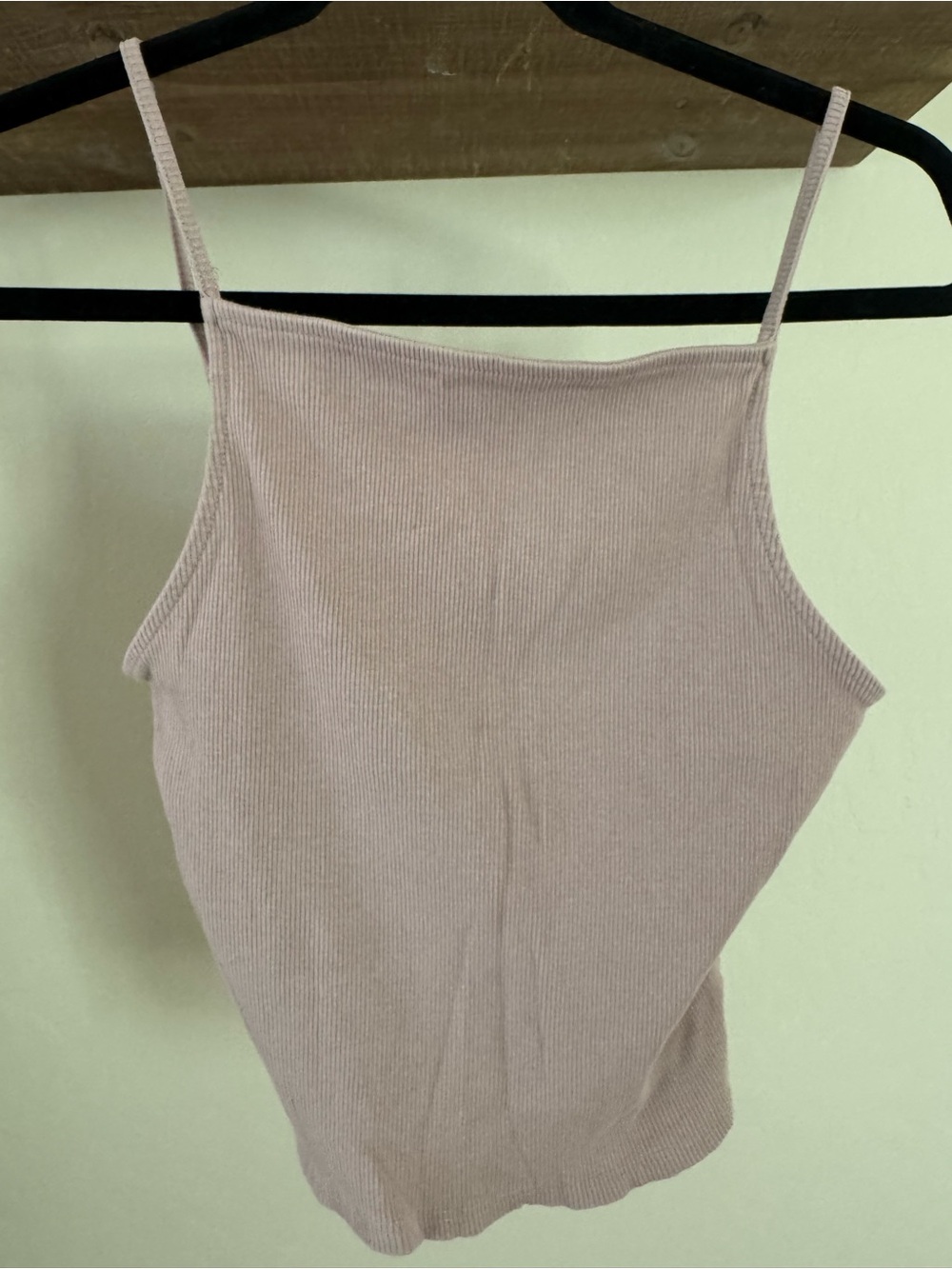 Ribbed Muted Mauve cropped tank